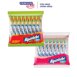 Combo Kẹo Alpenliebe Hương Xoài Nhân Muối Ớt 16 thỏi và Kẹo Alpenliebe Hương Dâu Kem