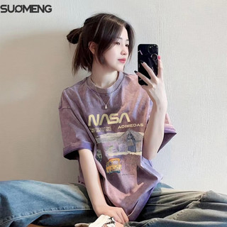 SUOMENG áo phông áo thun nữ croptop baby tee thời trang Trendy Korean Minimalist WTX2410K1C 25Z240618