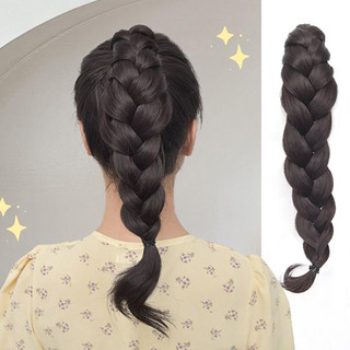 Thời trang cô gái bện cao đuôi ngựa xoăn dài kẹp tóc giả phong cách trung hoa tự nhiên mô phỏng tóc nối dài