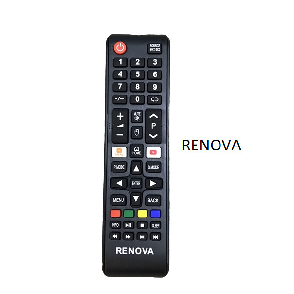 tay điều khiển remote từ xa tivi renova smart FPT PLAY chính hãng-kèm pin-tay đầu bấm tivi renova sm