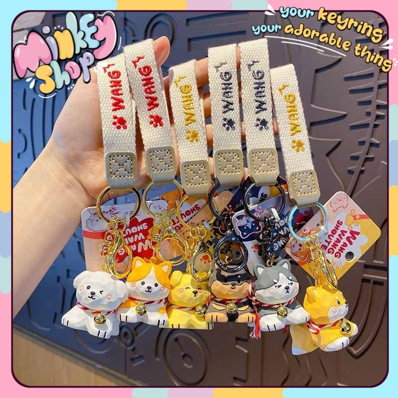 Móc Khoá Chó WANG Dễ Thương Móc Chìa Khoá Free Ship Cute Phụ Kiện Túi Xách Balo -Minkey Shop
