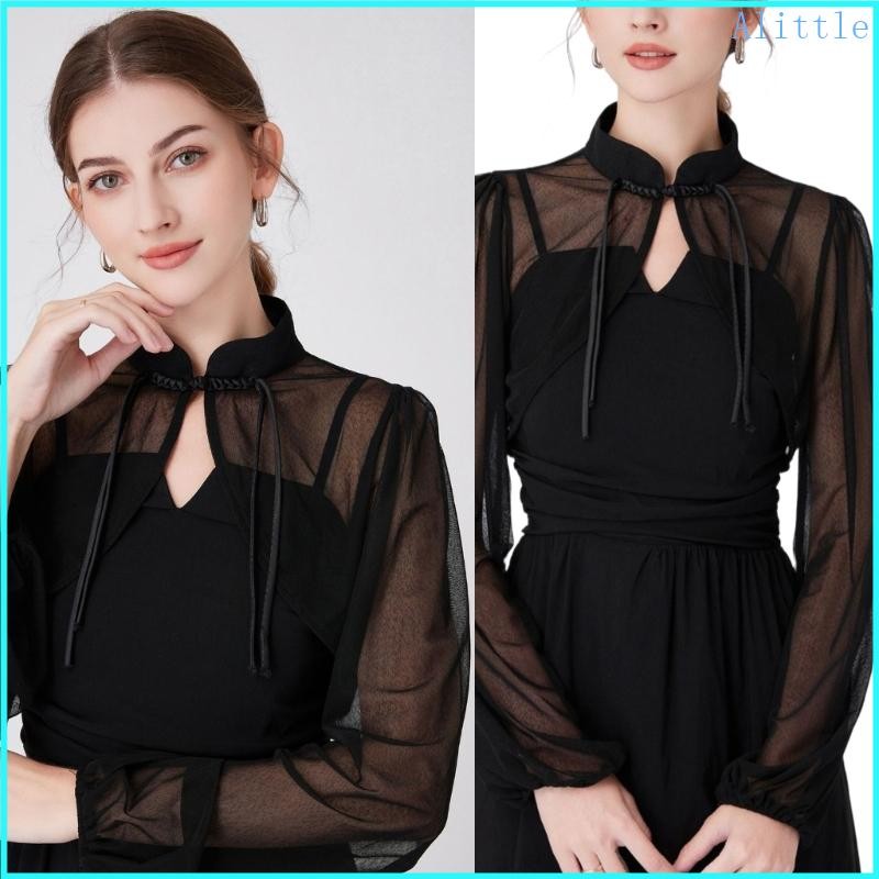 Alia Áo choàng dài tay mềm mại thoải mái cho nữ