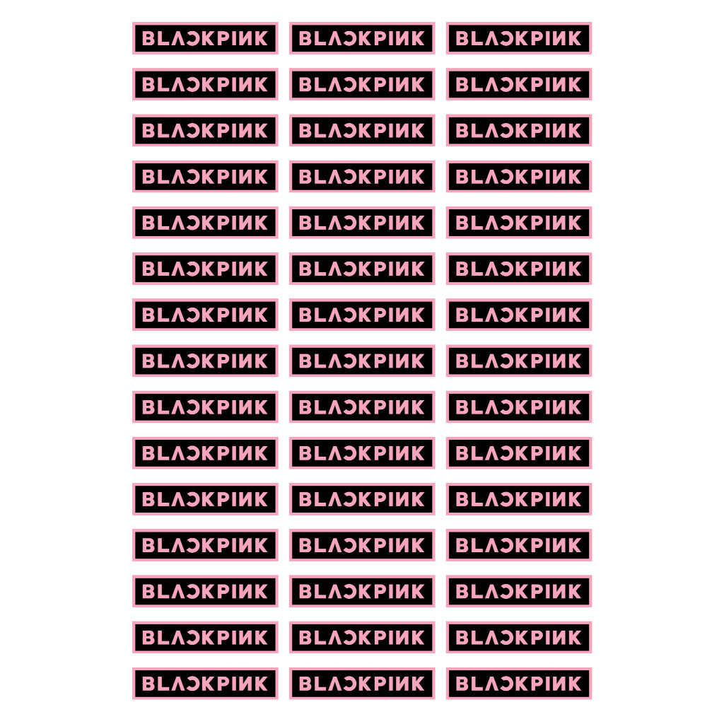Bộ 50/20/10 hình dán logo BLACKPINK, hình dán mặt, hình dán concert, hình dán laptop, decal dán xe