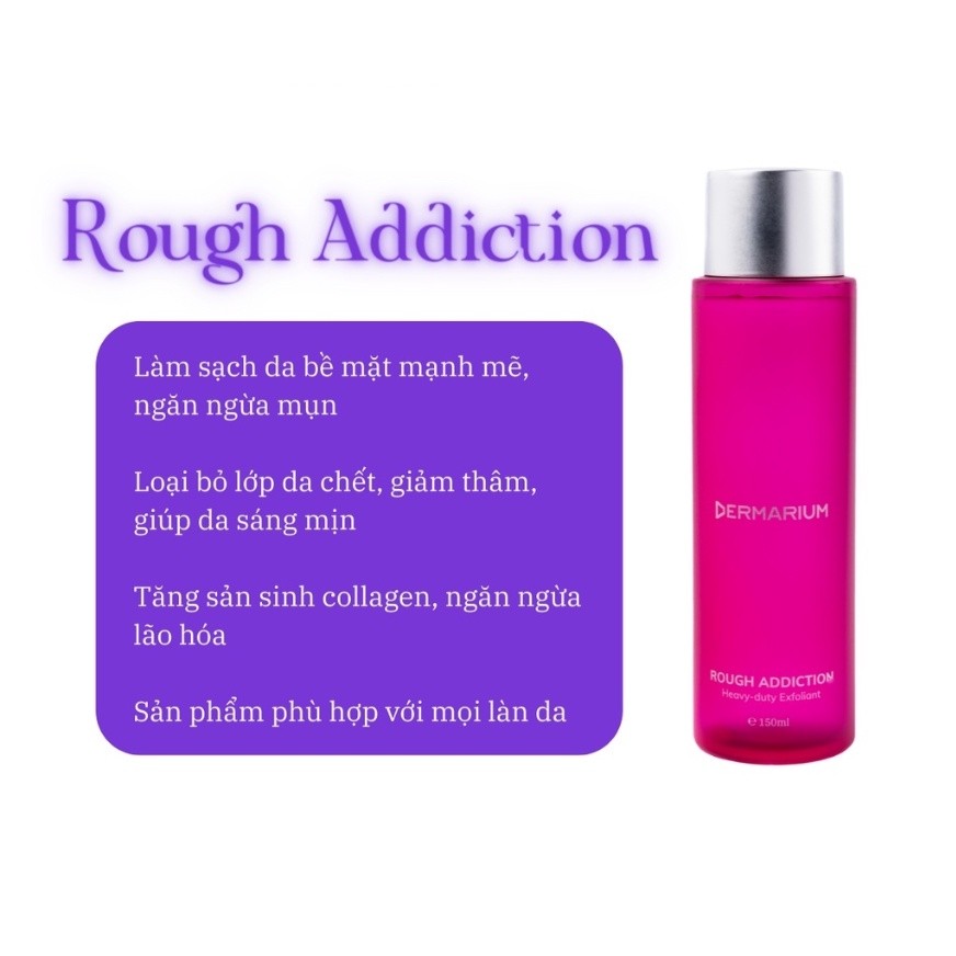 Toner AHA Dermarium Tender Wonder, Rough Addiction tẩy tế bào chết, giảm thâm, làm sáng da 55ml, 150