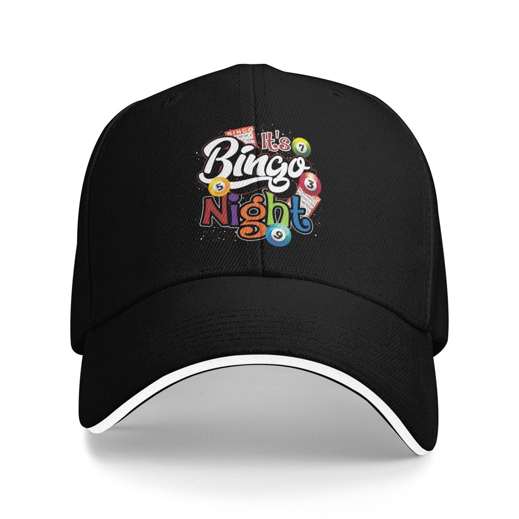 Bingo Night Bingo Player Người chiến thắng xổ số Bingo Casual Mũ bóng chày 100% Cotton