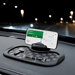 Thảm Lót Taplo Ô Tô Chống Trượt Đa Năng, Giá Đỡ Và Bảng Số Điện Thoại, Chất Liệu PVC Cao Cấp