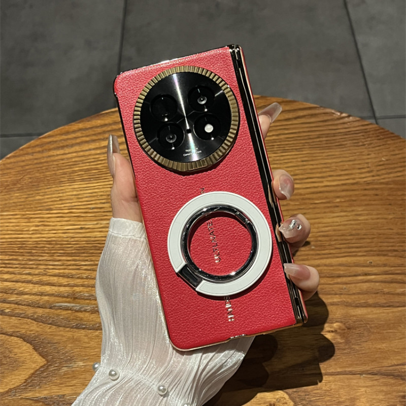 Ốp Da Cao Cấp Cho OPPO FIND N5 5G Giá Đỡ Ống Kính Từ Tính Vỏ Chống Sốc Có Phim Cường Lực Cho OPPO FI