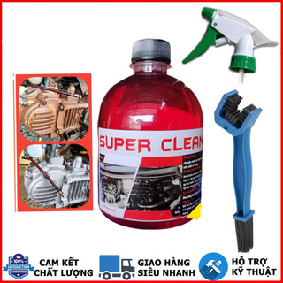 Tẩy rửa đầu bò, lốc máy không chạm super clean pro tặng kèm vòi xịt và bàn chải 3d