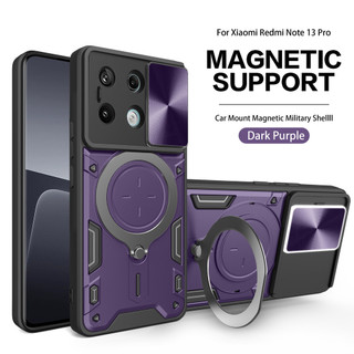 360° Ốp điện thoại có thể xoay được từ tính cho Xiaomi Redmi Note 13 Pro Plus 4G 5G Vỏ điện thoại di động chống sốc có vỏ máy ảnh Giá đỡ điện thoại