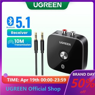 Bộ thu âm thanh không dây UGREEN Bluetooth RCA 5.1 aptX L / 4.1 cho ô tô (3,5mm)