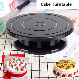 28cm nhựa xoay bánh trang trí đứng bánh đóng băng bàn xoay màu đen xoay bàn xoay cho bánh nướng phụ kiện nhà bếpclay bàn xoay nghệ thuật xịt sơn mỹ thuật tranh