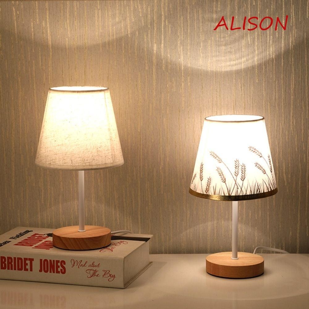 Đèn bàn ALISON, Đèn ngủ chạy bằng USB bằng gỗ, Đồ trang trí để bàn với bóng đèn xi lanh Đèn ngủ sáng tạo hiện đại Phòng ngủ