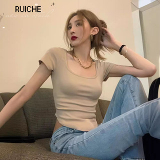 RUICHE áo phông áo thun nữ croptop baby tee Minimalist INS Stylish Thời trang WTX2440X56 17Z240422