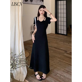LISCN váy body váy dài đầm dự tiệc Stylish Vintage Phong cách Cute WLQ2430SE5 17Z240424