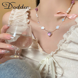 Dodder Ngôi Sao Ngọt Ngào Ngọc Trai Vòng Cổ Cho Nữ Thanh Lịch Trái Tim Hạt Mặt Dây Chuyền Choker Phụ Kiện Trang Sức