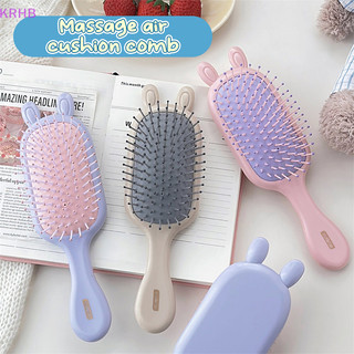 Krhb Thỏ Dễ Thương Chống Tĩnh Điện Đệm Không Khí Lược Nữ Tóc Dài Uốn Lông Tơ Túi Khí Lược Đầu Massage Lược Da Đầu Kinh Tuyến Lược MỚI