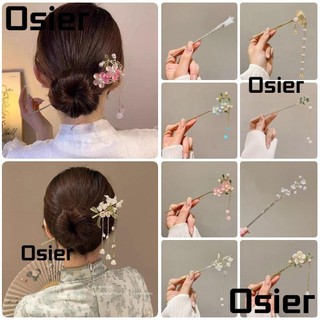 Osier1 1 cái tóc, kẹp tóc trung quốc cổ phong cách trung hoa hanfu, kẹp tóc truyền thống có tua rua kẹp tóc