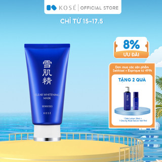Mặt Nạ Tẩy Tế Bào Chết Kosé Sekkisei CLEAR WHITENING MASK 76gr - Hỗ Trợ Thu Nhỏ Lỗ Chân Lông, Kiểm Soát Tiết Dầu