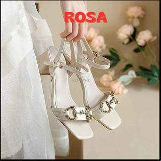 Giày Cao Gót Sandal  Quai ngang phối khóa Nữ Gót Trụ 3cm  2 màu đen - trắng CG-0623