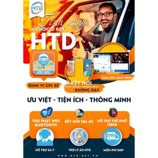 HTD Android box ô tô D12 New - Android 10