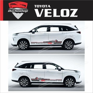 Tem dán xe Toyota  Veloz, Avanza,  decal pvc ngoài trời, chóng nước, bền màu, bộ đủ 2 bên VIP