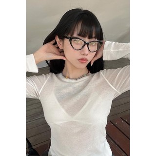 Mùa Hè Phong Cách Mới Ngọt Cay Thường Ngày Phù Hợp Với Mỏng Phong Cách Thời Trang Trắng Chống Nắng Áo Thun Dài Tay Top