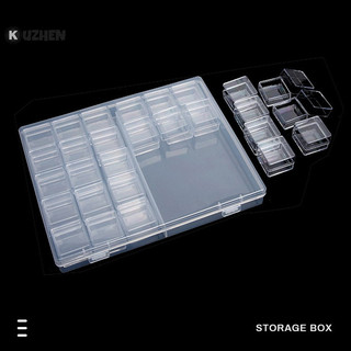 Kuzhen Trong Suốt Tổ Chức Móng Tay Nghệ Thuật Hộp Đựng Hạt Kim Cương Giả Tổ Chức Móng Tay Nghệ Thuật Hộp Bảo Quản al Lưới Nhỏ Hộp Bảo Quản HOT