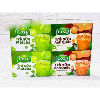 Trà sữa cozy trà sữa matcha - trà sữa anh quốc hộp 10 gói hoà tan 170g