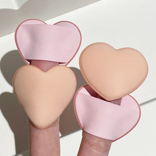 Mini Ngón Tay Bột Puff Hình Trái Tim Trang Điểm Bọt Biển Nền Bột Puffs Chi Tiết Bọt Biển Mặt Che Khuyết Điểm Đồ Dùng Mỹ Phẩm