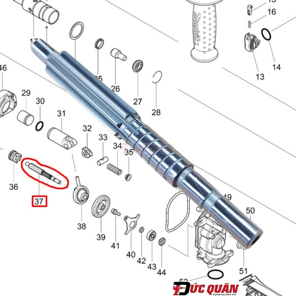 Trục bánh răng máy Makita DHR171 221482-5