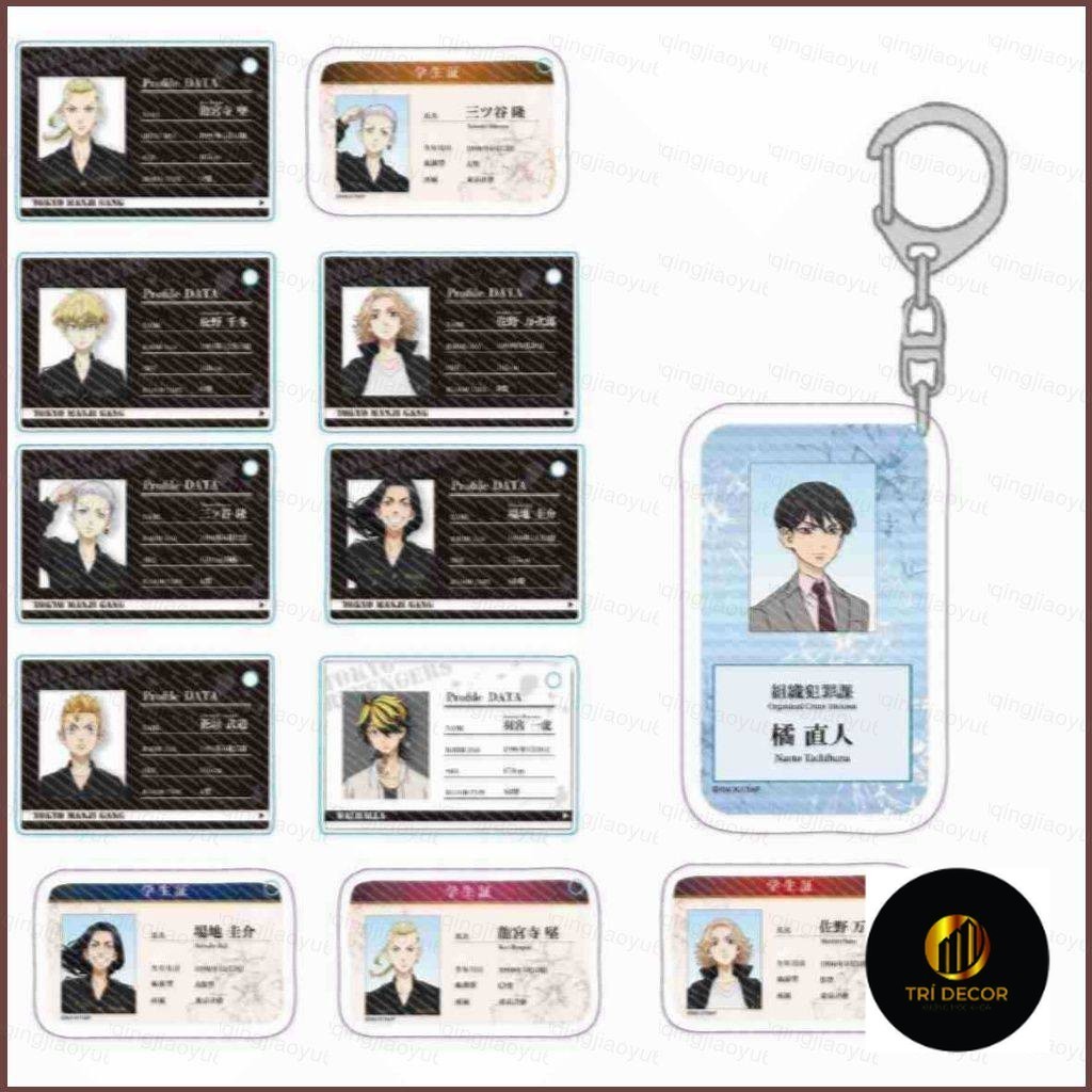 Tokyo Revengers Móc Khóa Acrylic Móc Khóa Tên Thẻ Móc Khóa Túi Pendent Anime Tokyo Manji Gang Mikey 