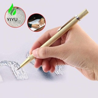YIYU Bút kim loại Khắc chữ Dụng cụ khắc chữ bằng gốm vonfram Đánh dấu tay
