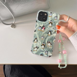 Ốp Lưng Cứng Tương Thích Với iPhone 12 12Pro 12ProMax 13 13Pro 13ProMax 14 14Pro 14ProMax 15 15Pro 15ProMax Ốp Họa Tiết Chim Cánh Cụt