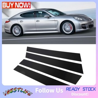 VBESTLIFE B Trụ Trụ Màu Đen Bóng Cửa Sổ Bài Viền Trang Trí Bên Ngoài Chống Mòn Bền Cho Panamera 970 2009 Đến 2016