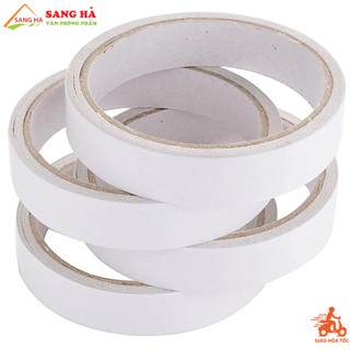 ( Combo 8 Cuộn) Băng keo 2 mặt 2.5F keo dán giấy trong suốt