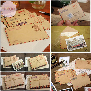 Tpxckz mới 10 tờ phong bì mini bưu thiếp thư văn phòng phẩm giấy bảo quản vintage vn