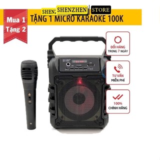 [TẶNG 1 MIC KARAOKE CÓ VANG 100K] Loa Kẹo Kéo Karaoke Bluetooth Mini MH-33bt Tiện lợi Âm to Cực đã