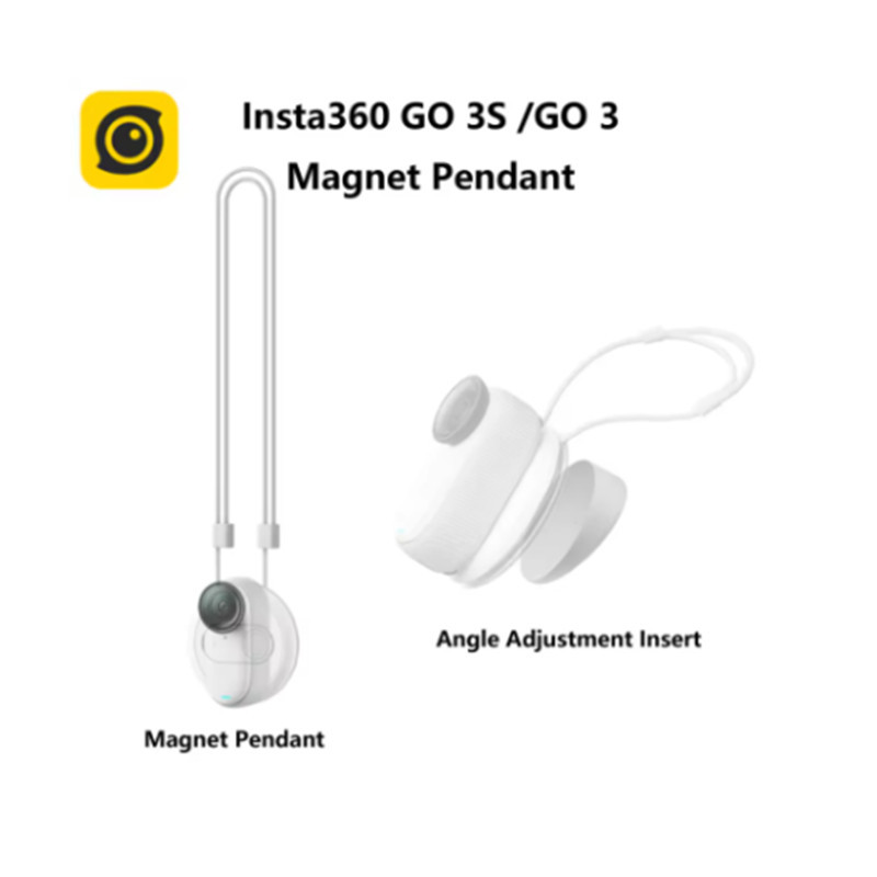 Insta360 GO 3S / GO 3 Nam Châm Mặt Dây Chuyền POV Vòng Cổ Giá Đỡ Silicon Dây Góc Chèn Cho Insta 360 
