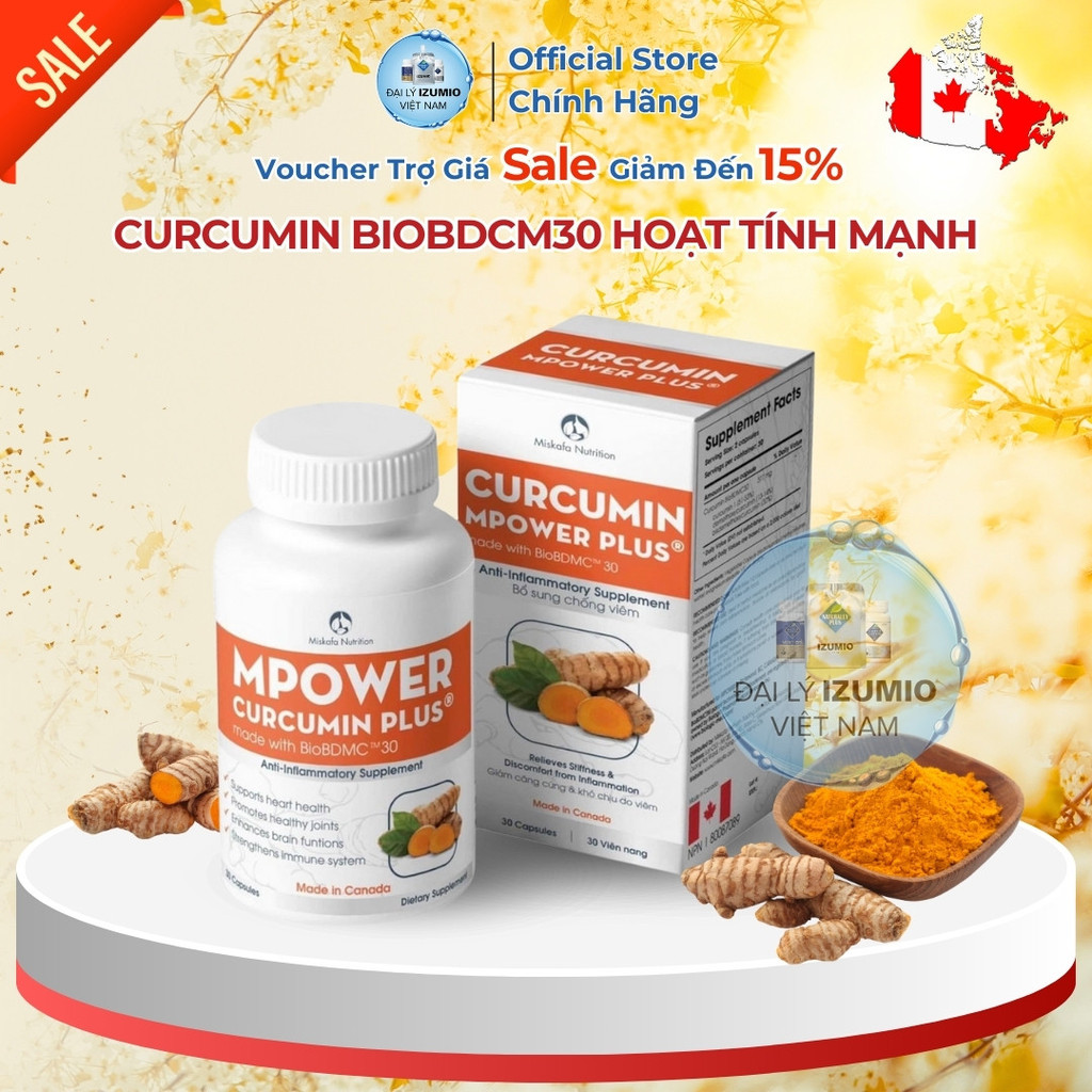 [SẴN HÀNG HN] Viên Uống MPower Curcumin Plus Nghệ Miskafa Nutrition