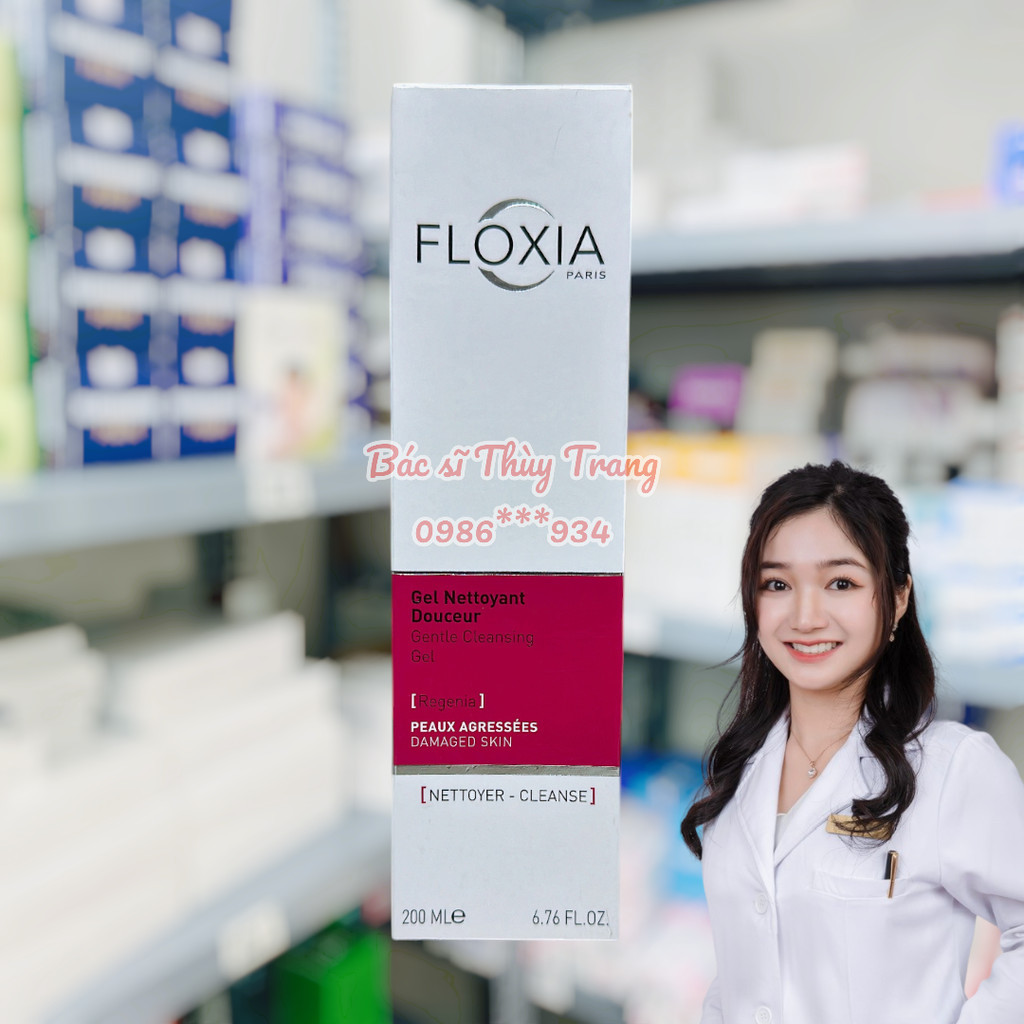 Sữa rửa mặt dành cho da bị tổn thương nhạy cảm FLOXIA Gentle Cleansing Gel - 200ML