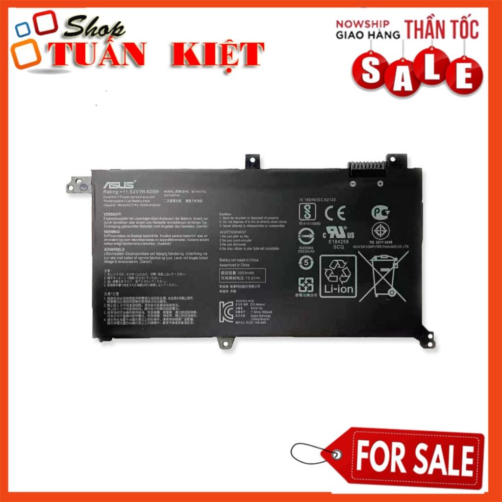 Pin Laptop Asus S430FA F571G S430FN S430UA X430UF B31N1732