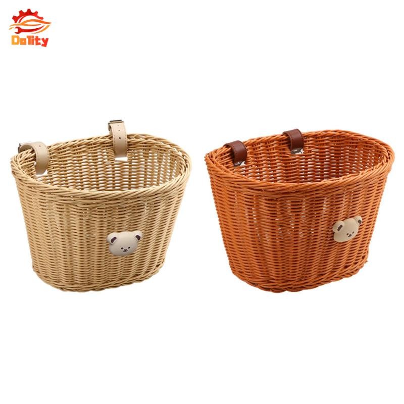 Giỏ Xe Đạp Phía Trước Xe Đạp Giỏ Xe Đạp Dệt Tay Trang Trí Đáng Yêu Giỏ Treo Cho Xe Đạp Xe Đạp Điện T