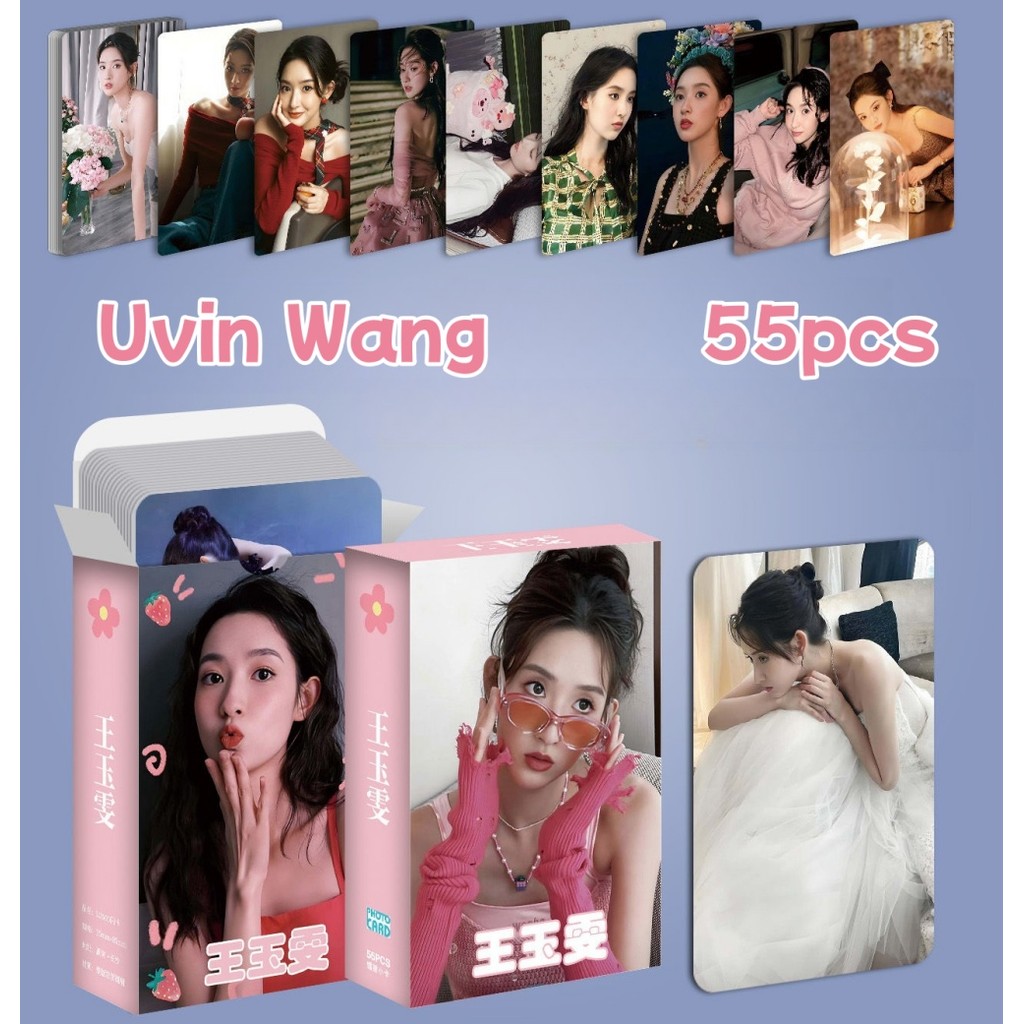 Bộ 50-55 Bộ Phim Truyền Hình Trung Quốc Diễn Viên Uvin Wang Angel Zhao Jinmai Hologram Lomo Card Ang