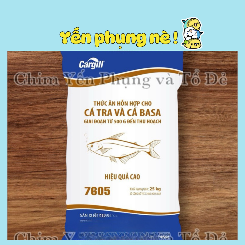 [1 BAO 25KG] Cám Cá Tra Cargill 7605 [Đạm 18%] cho cá da trơn ăn hoặc dùng câu cá, cám cá Cargill câ