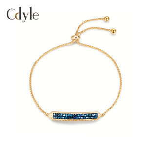 Vòng Tay Mới Nữ Thời Trang Đơn Giản Vàng 18K Shijia Áo Pha Lê Nguyên Tố Vuông Vòng Tay Bán Buôn