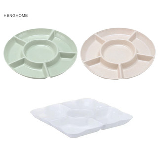 Henghome 6 ngăn đựng thực phẩm Khay đựng đồ ăn nhẹ trái cây Đĩa khai vị Phục vụ đĩa TFG