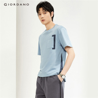 GIORDANO MEN Ice cooling patchwork short sleeve tee 01024410