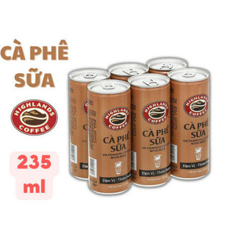 Thùng 24 Lon Cà Phê Sữa Đá Highlands Coffee 185ml - 235ml/lon