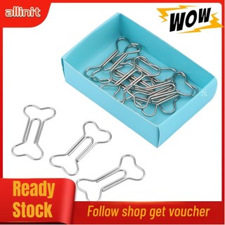 Allinit 12 Chiếc Sáng Tạo Hình Xương Bạc Kẹp Giấy Ngộ nghĩnh Đánh Dấu Trang Đánh Dấu Tài Liệu Tổ Chức Cho Văn Phòng Tự Làm Quà Tặng Ngày Lễ Lời Chào