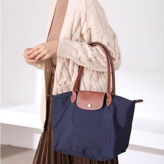 Túi tote longchamp le pliage chính hãng nylon tay cầm dài dung tích lớn túi mua sắm nữ túi chống nước